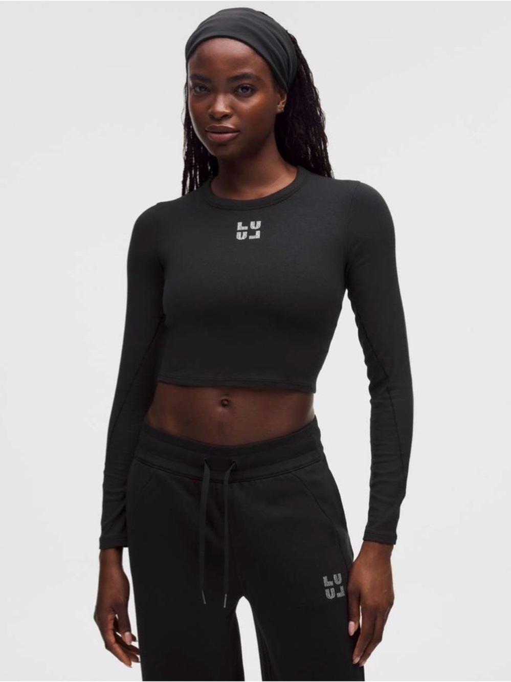 Hold Tight Long Sleeve Cropped *Jewelled